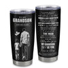 Personalized To My Grandson Gifts Tumbler From Grandpa Papa I Closed My Eyes For A Moment Grandson Birthday Graduation Christmas Custom Stainless Steel Cup Travel Mug | teecentury