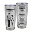 Personalized To My Grandson Gifts Tumbler From Grandpa Papa Whenever Man Unique Birthday Gifts For Grandson Graduation Christmas Custom Stainless Steel Cup Travel Mug | teecentury