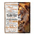 Personalized To My Grandson Lion Blanket From Grandma Nana Grandpa I Closed My Eyes Great Grandson Birthday Christmas Graduation Customized Fleece Blanket Blanket | Teecentury.com