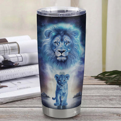 Personalized To My Grandson Lion From Grandpa Papa Stainless Steel Tumbler Cup Every Day Laugh Love Live Grandson Birthday Graduation Christmas Travel Mug | teecentury