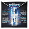 Stainless Cross Necklace Stainless Steel | 1 | Personalized To My Grandson Lion Necklace From Grandma Nana Every Day Laugh Love Live Grandson Birthday Graduation Christmas Customized Gift Box Message Card | teecentury