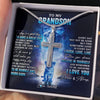 Stainless Cross Necklace Stainless Steel | 2 | Personalized To My Grandson Lion Necklace From Grandma Nana Every Day Laugh Love Live Grandson Birthday Graduation Christmas Customized Gift Box Message Card | teecentury