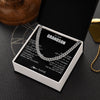 Cuban Link Chain Necklace Stainless Steel | 2 | Personalized To My Grandson Necklace From Grandma Grandpa Believe Deep In Your Heart Grandson Birthday Jewelry For Men Customized Gift Box Message Card | teecentury