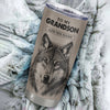 Personalized To My Grandson Tumbler From Grandma Nana Wolf Braver Stronger Smarter Grandson Birthday Graduation Christmas Custom Stainless Steel Cup Travel Mug | teecentury