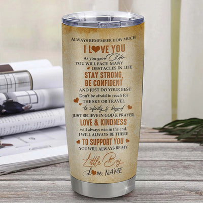 Personalized To My Grandson Tumbler From Grandma Stainless Steel Cup Always Remember I Love You Horse Grandson Birthday Gifts Graduation Christmas Custom Travel Mug | teecentury