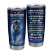 Personalized To My Grandson Tumbler From Grandpa Papa Believe Your Heart Grandson Gift Birthday Graduation Christmas Custom Stainless Steel Cup Travel Mug | teecentury