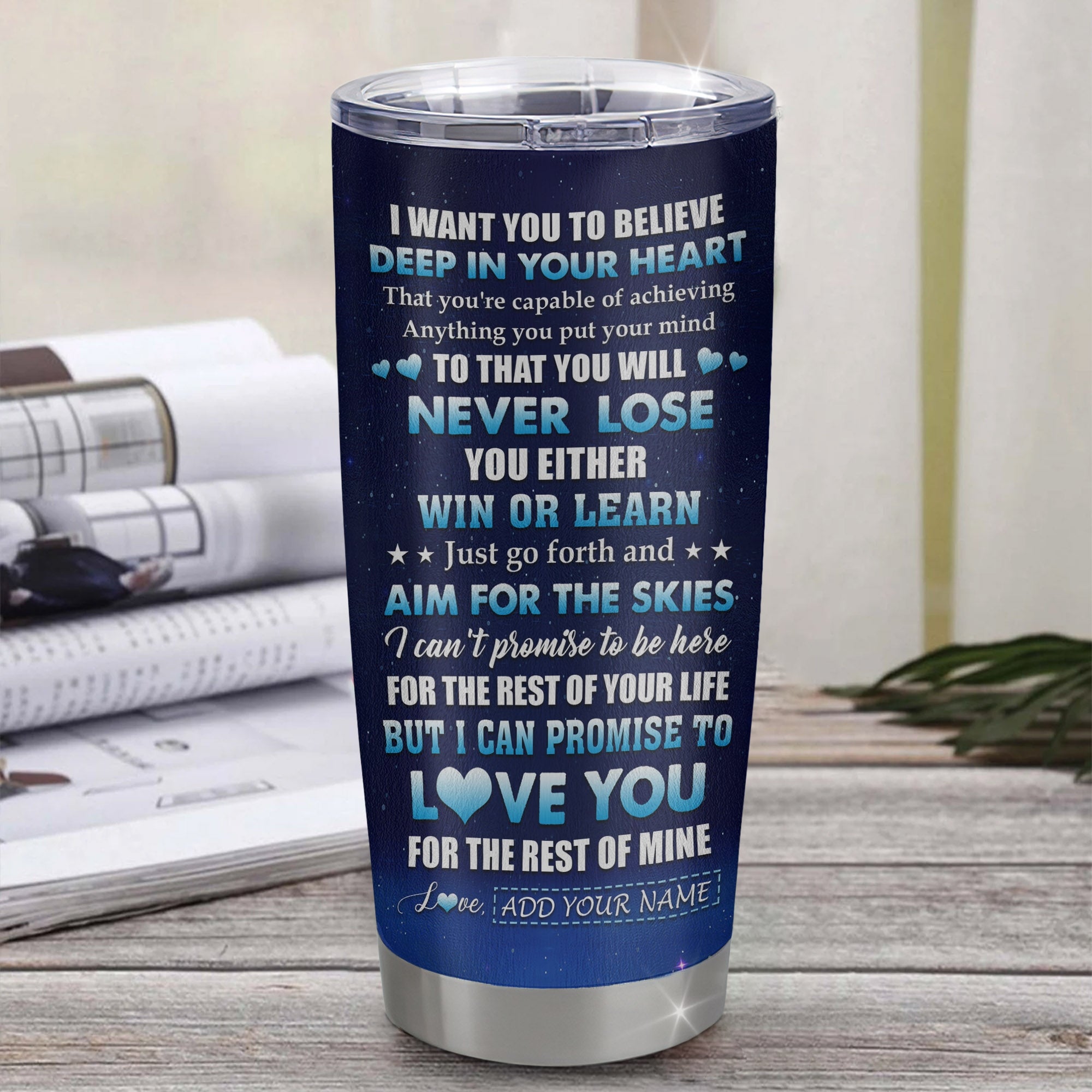 Personalized To My Grandson Tumbler From Grandpa Papa Believe Your Heart Grandson Gift Birthday Graduation Christmas Custom Stainless Steel Cup Travel Mug | teecentury
