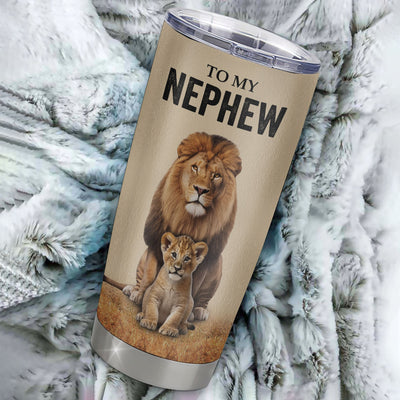 Personalized To My Grandson Tumbler From Grandpa Papa Lion Stainless Steel Cup Never Forget That I Love You Grandson Birthday Gifts Christmas Custom Travel Mug | teecentury