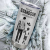 Personalized To My Grandson Tumbler You Will Never Lose From Papa Grandpa Grandson Birthday Gifts Graduation Christmas Custom Stainless Steel Cup Travel Mug | teecentury