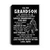 Personalized To My Grandson Viking Canvas From Grandpa Whenever You Feel Overwhelmed Grandson Birthday Gifts Graduation Christmas Custom Wall Art Print Framed Canvas | teecentury