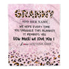 Personalized To My Granny Gifts From Granddaughter Blanket Pink Leopard Happy Birthday Gifts For Granny Mothers Day Christmas Customized Fleece Blanket | teecentury
