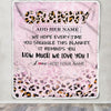 Personalized To My Granny Gifts From Granddaughter Blanket Pink Leopard Happy Birthday Gifts For Granny Mothers Day Christmas Customized Fleece Blanket | teecentury
