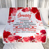 Personalized To My Granny Gifts From Granddaughter Blanket Rose Flower Anniversary Birthday Gifts Granny Mothers Day Christmas Custom Fleece Blanket | teecentury