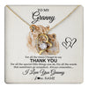 Forever Love Necklace 18K Yellow Gold Finish | 1 | Personalized To My Granny Necklace From Granddaughter Thank You Lion Granny Gift For Mothers Day Birthday Gift Christmas For Granny Gift Box Message Card | teecentury