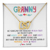 Interlocking Hearts Necklace 18K Yellow Gold Finish | 1 | Personalized To My Granny Necklace From Grandkids Granddaughter We Squeezed This Necklace Granny Birthday Mothers Day Customized Gift Box Message Card | teecentury
