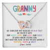 Interlocking Hearts Necklace Stainless Steel & Rose Gold Finish | 1 | Personalized To My Granny Necklace From Grandkids Granddaughter We Squeezed This Necklace Granny Birthday Mothers Day Customized Gift Box Message Card | teecentury