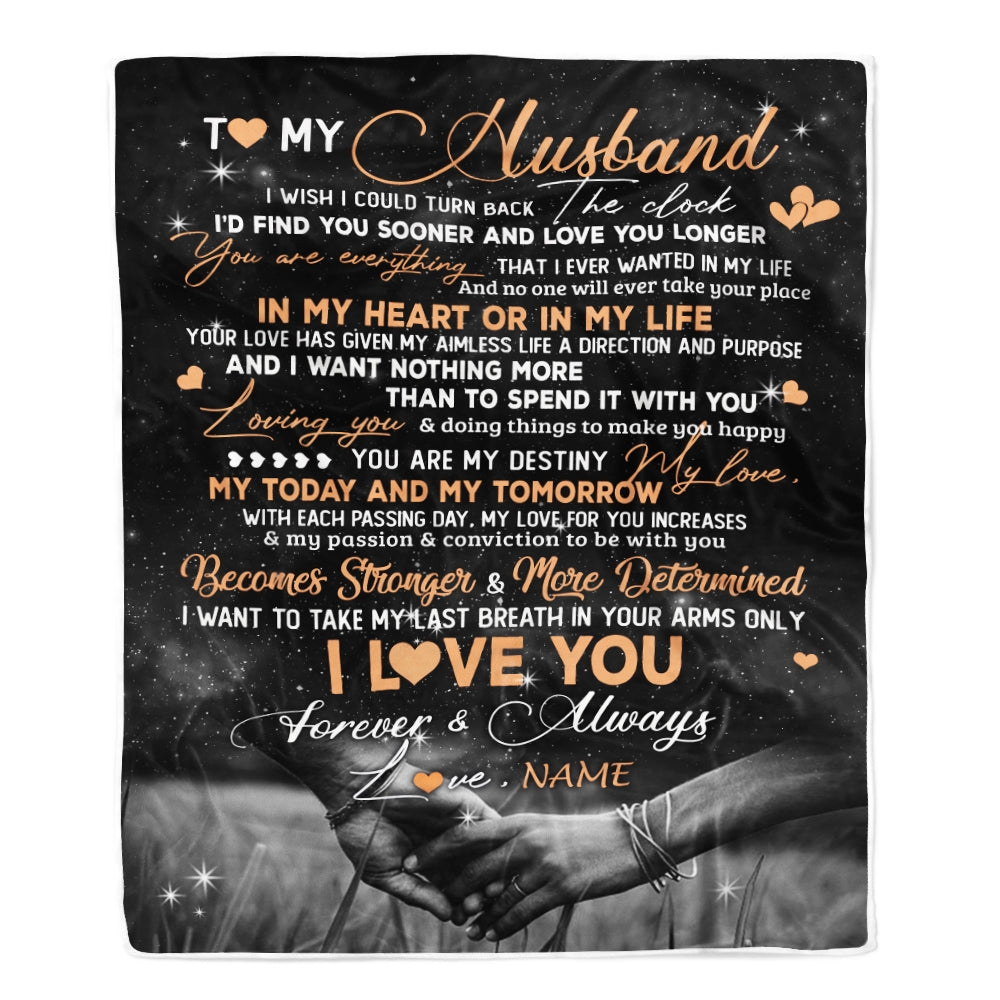 Personalized To My Husband Blanket From Wife I'd Find You Sooner Love You Longer Husband Anniversary Wedding Valentines Day Christmas Fleece Throw Blanket Blanket | Teecentury.com