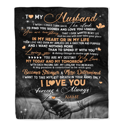 Personalized To My Husband Blanket From Wife I'd Find You Sooner Love You Longer Husband Anniversary Wedding Valentines Day Christmas Fleece Throw Blanket Blanket | Teecentury.com