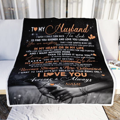 Personalized To My Husband Blanket From Wife I'd Find You Sooner Love You Longer Husband Anniversary Wedding Valentines Day Christmas Fleece Throw Blanket Blanket | Teecentury.com