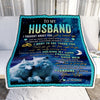 Personalized To My Husband Blanket From Wife Wolf Thank You Holding My Hand Husband Wedding Anniversary Valentines Day Christmas Customized Fleece Blanket | teecentury