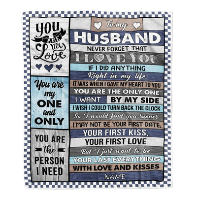 Personalized To My Husband Blanket From Wife Wood You Are My Love Husband Birthday Wedding Anniversary Valentines Christmas Customized Gift Fleece Blanket | teecentury