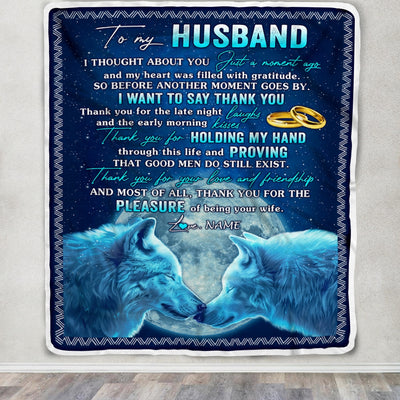 Personalized To My Husband From Wife Name Good Men Do Still Exist Birthday Anniversary Wedding Valentine's Day Christmas Gift Bed Quilt Fleece Throw Blanket Blanket | Teecentury.com