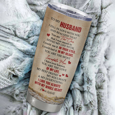 Personalized To My Husband From Wife Stainless Steel Tumbler Cup Deer You Are The Love Of My Life Husband Birthday Anniversary Wedding Day Christmas For Her Travel Mug | teecentury