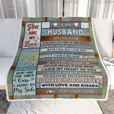 Personalized To My Husband Gifts From Wife Blanket Wood Sometimes Birthday Gifts For Husband Fathers Day Anniversary Wedding Gift Christmas Fleece Blanket | teecentury
