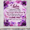 Personalized To My Lala Gifts Blanket From Granddaughter Grandson Purple Floral Birthday Gifts For Lala Mothers Day Christmas Custom Fleece Throw Blanket | teecentury