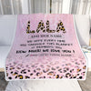 Personalized To My Lala Gifts From Granddaughter Grandson Blanket Pink Leopard Happy Birthday Gifts For Lala Mothers Day Christmas Customized Fleece Blanket | teecentury