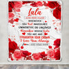 Personalized To My Lala Gifts From Granddaughter Grandson Blanket Rose Flower Anniversary Birthday Gifts Lala Mothers Day Christmas Custom Fleece Blanket | teecentury