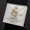 Love Knot Necklace 18K Yellow Gold Finish | 2 | Personalized To My Lala Necklace From Granddaughter Thank You Lion Lala Gift For Mothers Day Birthday Gift Christmas For Lala Customized Gift Box Message Card | teecentury