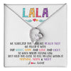 Forever Love Necklace 14K White Gold Finish | 1 | Personalized To My Lala Necklace From Grandkids Granddaughter We Squeezed This Necklace Lala Birthday Mothers Day Christmas Customized Gift Box Message Card | teecentury