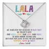 Love Knot Necklace 14K White Gold Finish | 1 | Personalized To My Lala Necklace From Grandkids Granddaughter We Squeezed This Necklace Lala Birthday Mothers Day Christmas Customized Gift Box Message Card | teecentury