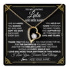 Forever Love Necklace 18K Yellow Gold Finish | 1 | Personalized To My Lala Necklace Gifts Meaningful Gift To Lala From Granddaughter Without You There Is No Me Mothers Day Birthday Custom Gift Box Message Card | https://teecentury.