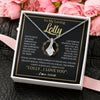Alluring Beauty Necklace 14K White Gold Finish | 2 | Personalized To My Lolly Gifts Necklace From Granddaughter Grandson Grateful Thank You Lolly Birthday Mothers Day Jewelry Customized Gift Box Message Card | teecentury