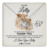 Love Knot Necklace 14K White Gold Finish | 1 | Personalized To My Lolly Necklace From Granddaughter Thank You Lion Lolly Gift For Mothers Day Birthday Gift Christmas For Lolly Gift Box Message Card | teecentury