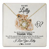Love Knot Necklace 18K Yellow Gold Finish | 1 | Personalized To My Lolly Necklace From Granddaughter Thank You Lion Lolly Gift For Mothers Day Birthday Gift Christmas For Lolly Gift Box Message Card | teecentury
