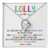 Forever Love Necklace 14K White Gold Finish | 1 | Personalized To My Lolly Necklace From Grandkids Granddaughter We Squeezed This Necklace Lolly Birthday Mothers Day Jewelry Customized Gift Box Message Card | teecentury