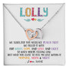 Interlocking Hearts Necklace Stainless Steel & Rose Gold Finish | 1 | Personalized To My Lolly Necklace From Grandkids Granddaughter We Squeezed This Necklace Lolly Birthday Mothers Day Jewelry Customized Gift Box Message Card | teecentury
