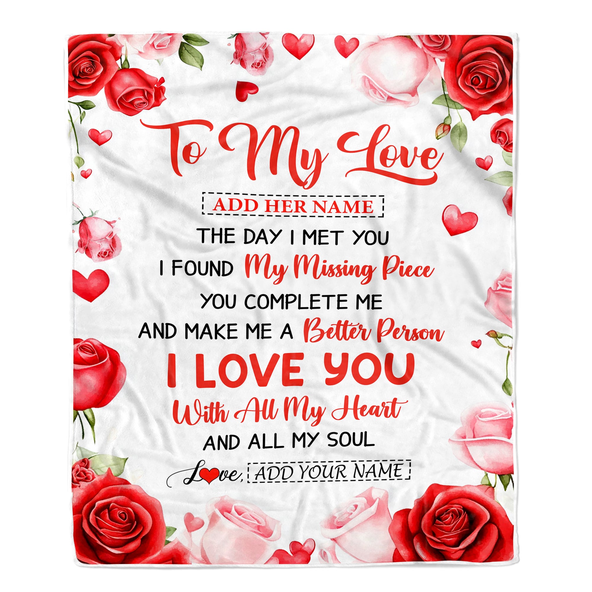 Personalized To My Love Blanket The Day I Met You Gifts For Girlfriend Wife Anniversary Romantic For Women Mothers Day Birthday Gifts Christmas Fleece Blanket | teecentury