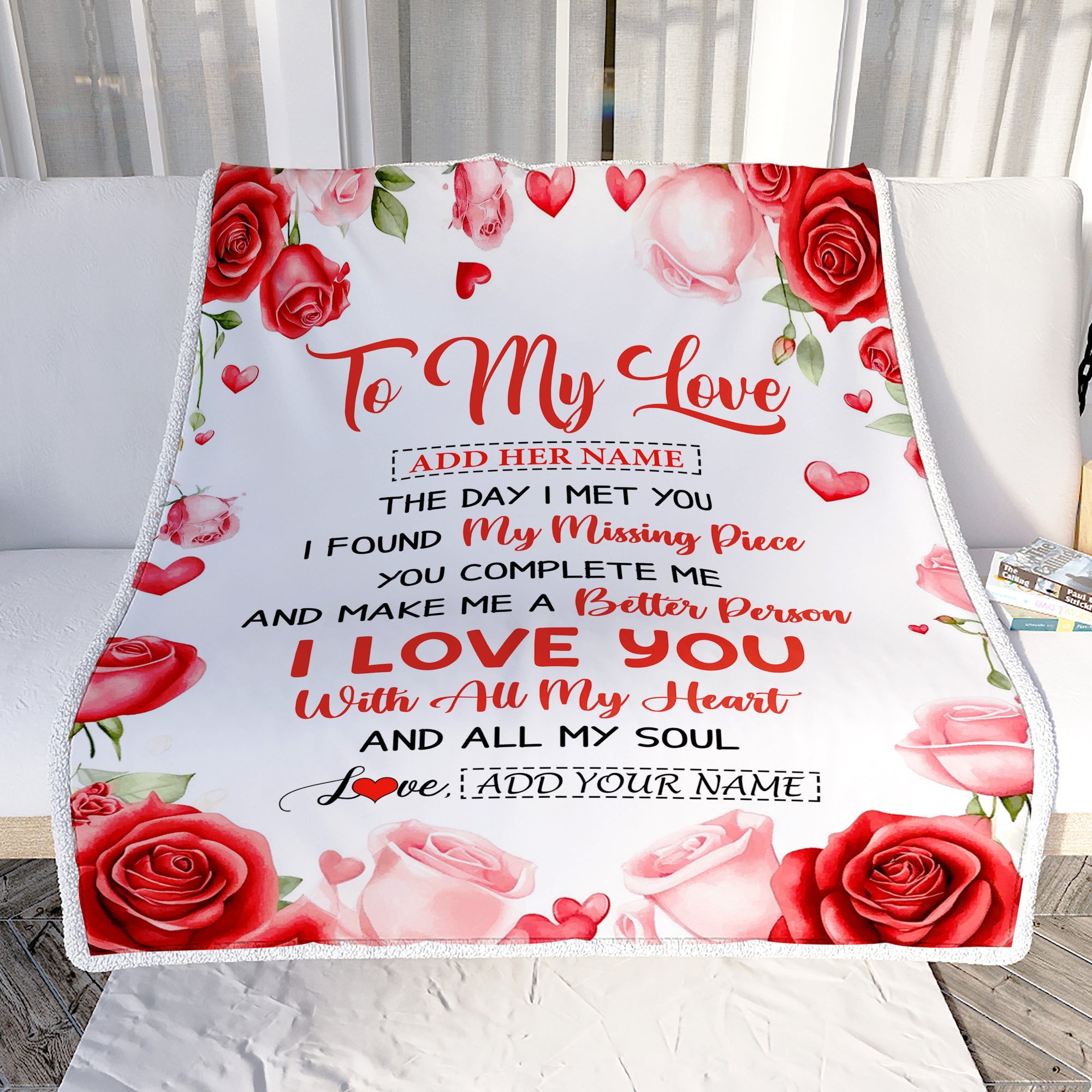 Personalized To My Love Blanket The Day I Met You Gifts For Girlfriend Wife Anniversary Romantic For Women Mothers Day Birthday Gifts Christmas Fleece Blanket | teecentury