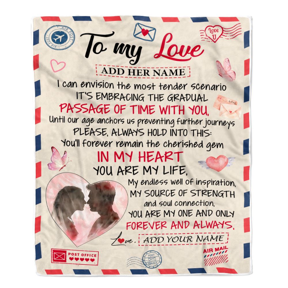 Personalized To My Love For Wife From Husband Blanket Letter You Are My Life Girlfriend Wife Birthday Gift Valentines Day Christmas Customized Fleece Blanket | teecentury