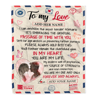 Personalized To My Love For Wife From Husband Blanket Letter You Are My Life Girlfriend Wife Birthday Gift Valentines Day Christmas Customized Fleece Blanket | teecentury