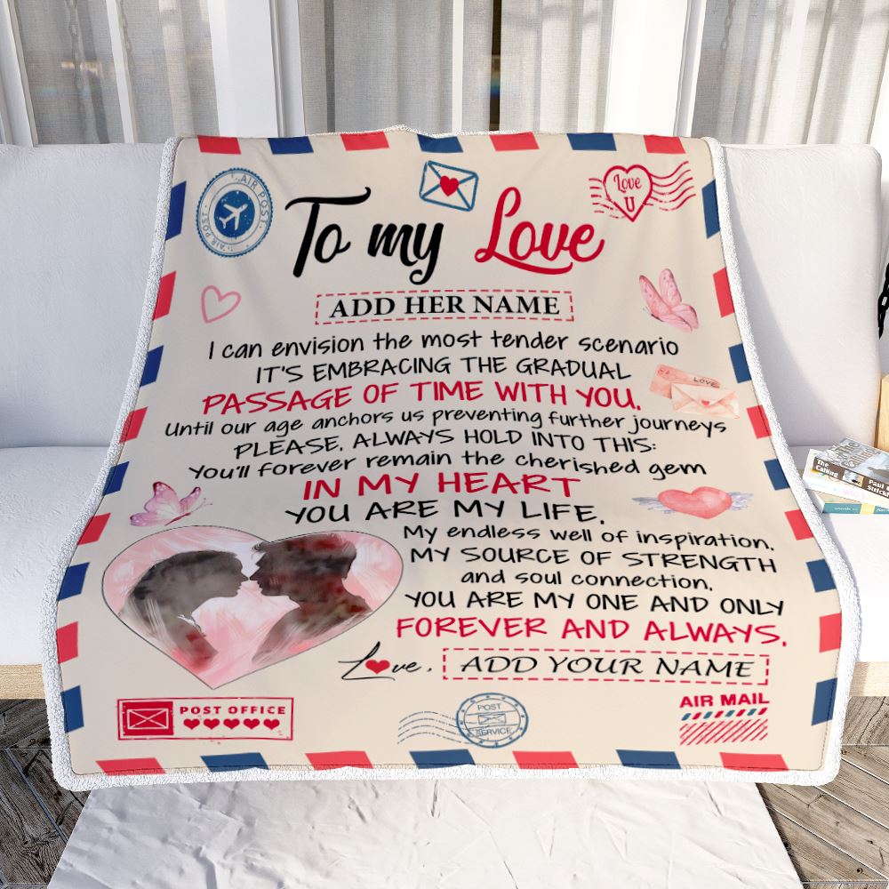 Personalized To My Love For Wife From Husband Blanket Letter You Are My Life Girlfriend Wife Birthday Gift Valentines Day Christmas Customized Fleece Blanket | teecentury