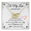 Interlocking Hearts Necklace 18K Yellow Gold Finish | 1 | Personalized To My Love Jewelry Gifts You're A Precious Gift Romantic Necklace For Girlfriend Wife Birthday Christmas Valentines Custom Gift Box Message Card | https://teecentury.