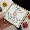 Forever Love Necklace 18K Yellow Gold Finish | 2 | Personalized To My Love Necklace For Women Love Letter Romatic Gifts For Her Wife Gift From Husband Girlfriend Birthday Valentines Custom Gift Box Message Card | https://teecentury.