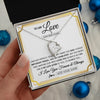 Forever Love Necklace 14K White Gold Finish | 2 | Personalized To My Love Necklace For Women Love Letter Romatic Gifts For Her Wife Gift From Husband Girlfriend Birthday Valentines Custom Gift Box Message Card | https://teecentury.