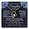 Forever Love Necklace 18K Yellow Gold Finish | 1 | Personalized To My Lovely Daughter Necklace Gift From Mom Dad Mother Father Feel My Love Daughter Birthday Gift Mother's Day Christmas Gift Box Message Card | teecentury.myshopify