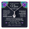 Alluring Beauty Necklace 14K White Gold Finish | 1 | Personalized To My Lovely Niece Necklace Gift From Uncle Aunt Feel My Love Niece Birthday Gift Mother's Day Christmas Customized Gift Box Message Card | teecentury.myshopify